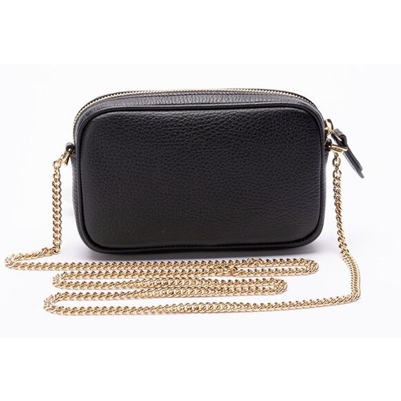 NEW! GUCCI BLACK MARMONT LEATHER CROSSBODY CHAIN BAG PURSE AUTHENTIC! - Picture 4 of 15